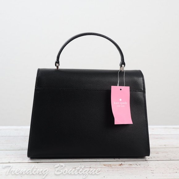 NWT Kate Spade Darcy Leather Top Handle Satchel Crossbody in Black - Picture 6 of 12